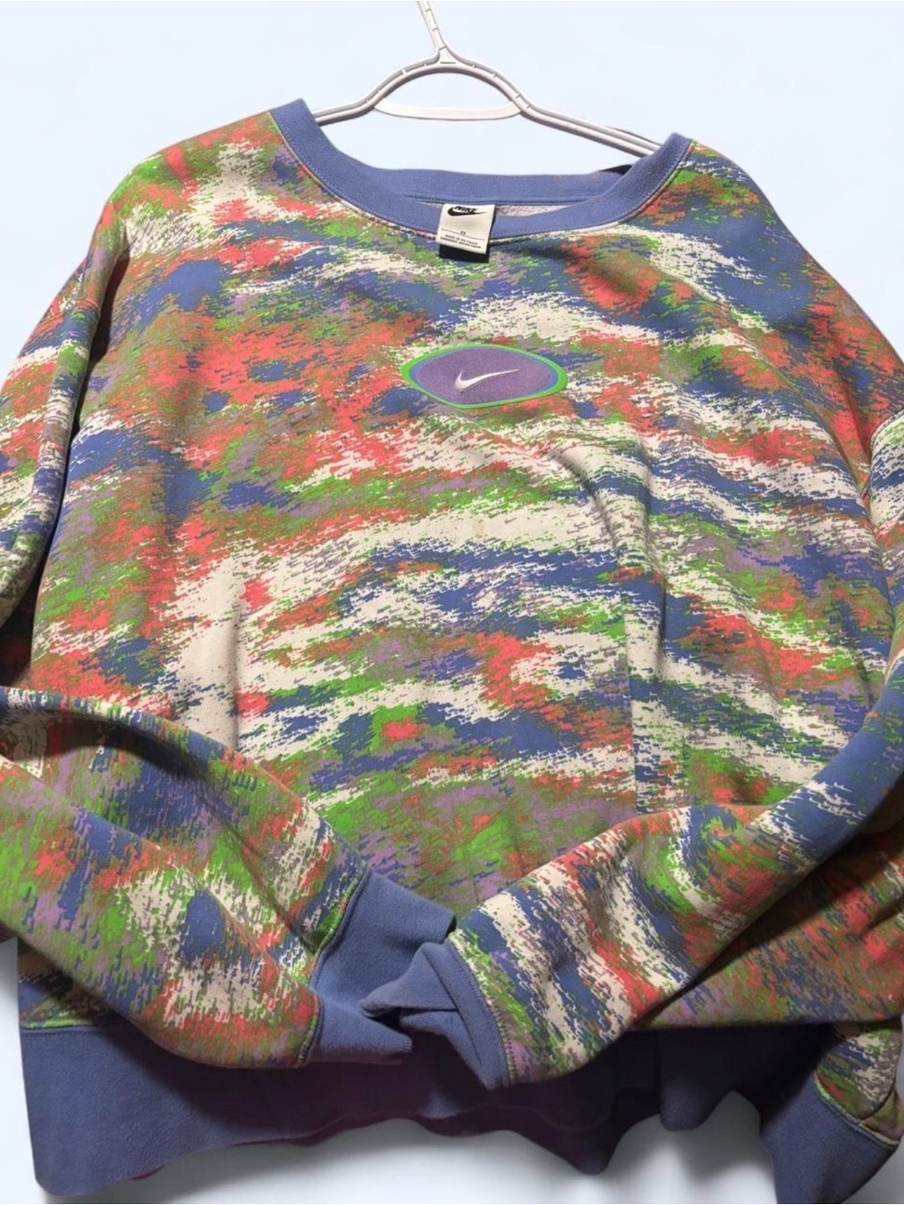 Nike Abstract Pullover in Blue & Red Size 2X
